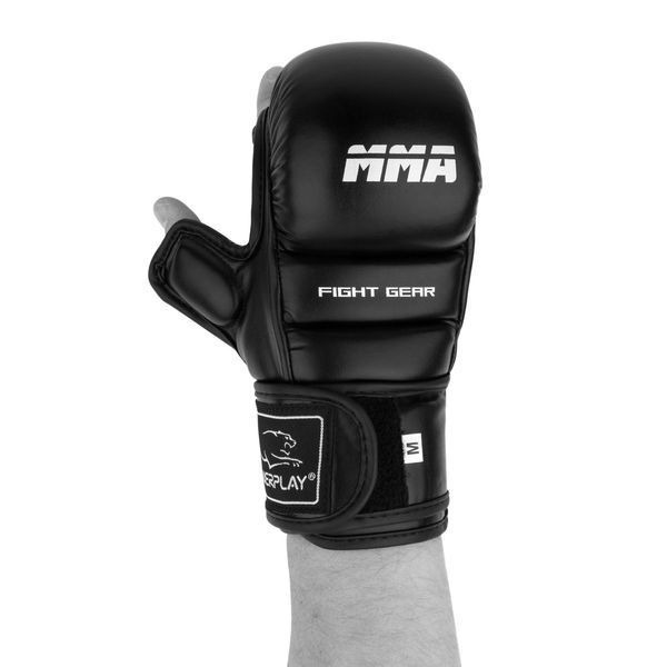 Рукавиці для MMA PowerPlay 3026 Чорні XS PP_3026_XS_Black фото