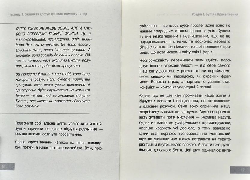 Сила моменту Тепер. Практика. Основні ідеї, медитації та духовні вправи 10311011765 фото