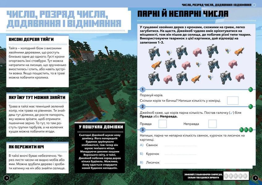 MINECRAFT Математика. Офіційний посібник. 6-7 років 10311014628 фото