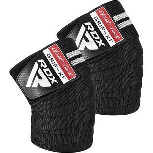 Бинти на коліна RDX GYM KNEE WRAP R11 BLACK/WHITE WAH-KR11BW фото
