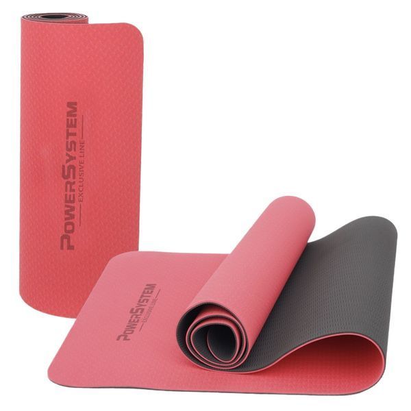 Килимок для йоги та фітнесу Power System PS-4060 TPE Yoga Mat Premium Red (183х61х0.6) 4060RD-0 фото