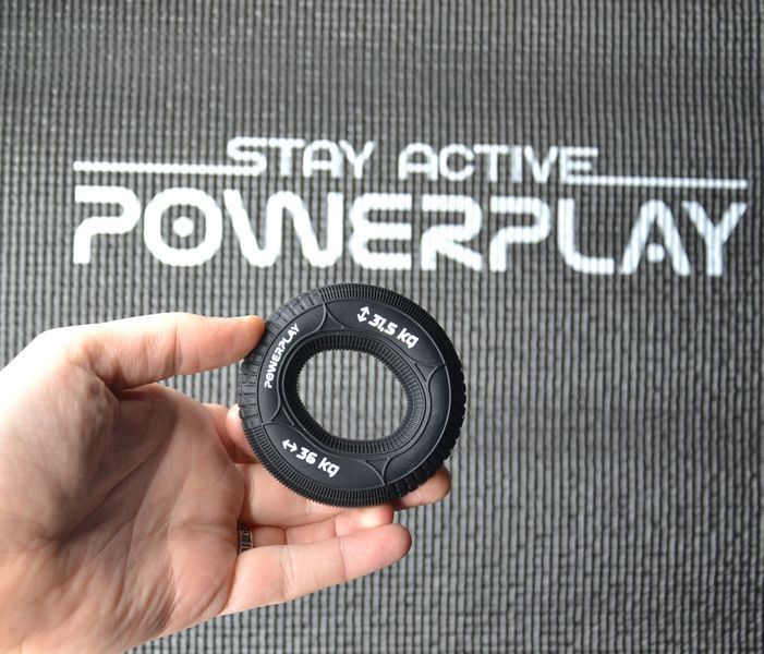 Еспандер кистьовий силіконовий PowerPlay PP-4330 Hand Grip Loops Hard 31.5-36 кг. Чорний PP_4330_Black_(31.5-36kg) фото