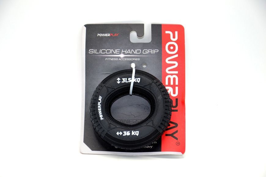 Еспандер кистьовий силіконовий PowerPlay PP-4330 Hand Grip Loops Hard 31.5-36 кг. Чорний PP_4330_Black_(31.5-36kg) фото