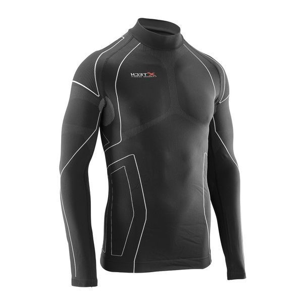 Термокофта з комірцем (лонгслів) X TECH Maglia Race 3 Munica Lunga lupetto Nero XXL/XXXL Чорна MagliaRace3LupettoXXL/3XL фото
