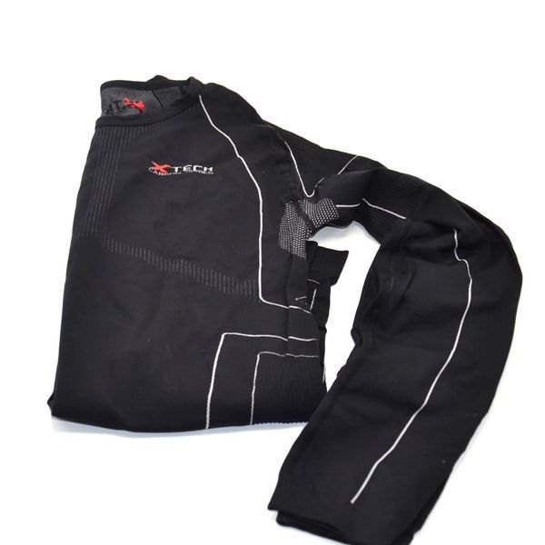 Термокофта з комірцем (лонгслів) X TECH Maglia Race 3 Munica Lunga lupetto Nero XXL/XXXL Чорна MagliaRace3LupettoXXL/3XL фото