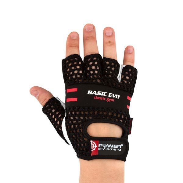 Рукавички для фітнесу Power System PS-2100 Basic EVO Black/Red Line XXL PS_2100E_XXL_Black/Red фото