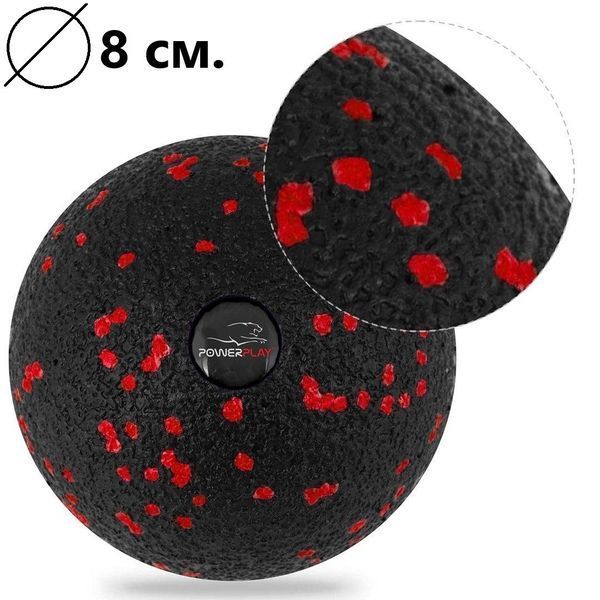 Набір м'ячів для масажу та йоги PowerPlay PP_4090 EPP (Комплект з 2 штук) Red PP_4090_Red фото