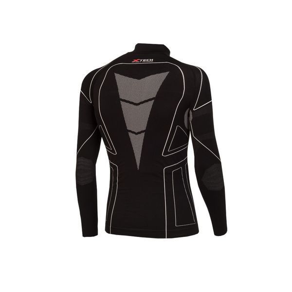 Термокофта з комірцем (лонгслів) X TECH Maglia Race 3 Munica Lunga lupetto Nero XXL/XXXL Чорна MagliaRace3LupettoXXL/3XL фото