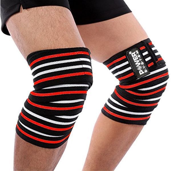 Бинти на коліна Power System PS-3700 Knee Wraps Red/Black (пара) PS-3700_Red-Black фото