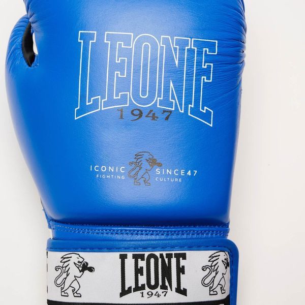 Боксерські рукавиці Leone GN208 ICONIC Blue 10 унцій (бинти 4 м. в комплекті) GN208_Blue_10oz фото
