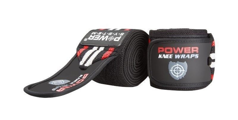Бинти на коліна Power System PS-3700 Knee Wraps Red/Black (пара) PS-3700_Red-Black фото