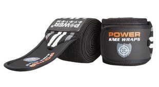 Бинти на коліна Power System PS-3700 Knee Wraps Grey/Black (пара) PS-3700_Grey-Black фото