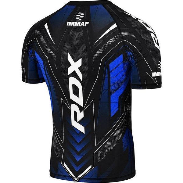 Рашгард RDX на короткий рукав, схвалена IMMAF, Чорно синій S CSH-IMF-1U-S фото