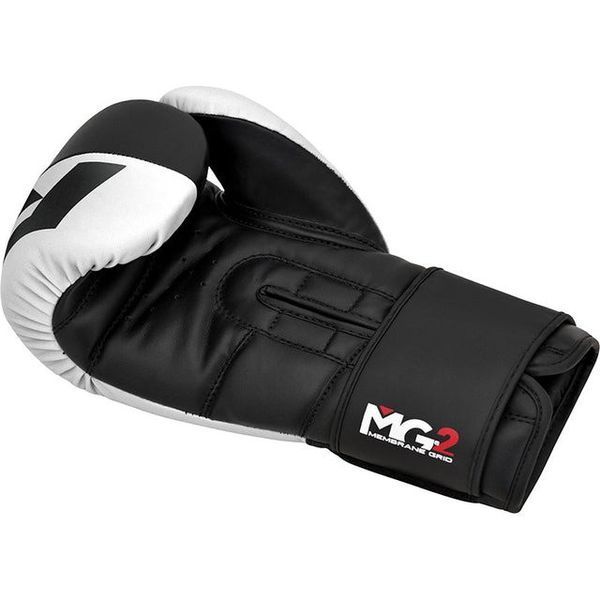 Боксерські рукавиці RDX F4 Boxing Sparring Gloves Hook&Loop WHITE/BLACK 10 унцій (капа у комплекті) BGR-F4B-10OZ фото