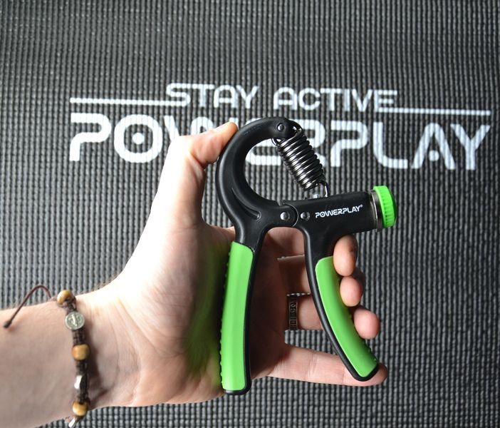 Еспандер кистьовий PowerPlay PP-4323 з регульованим навантаженням 10-40 кг. Strength Grip Чорно-зелений PP_4323_Bl/Green фото