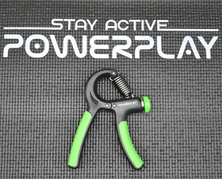 Еспандер кистьовий PowerPlay PP-4323 з регульованим навантаженням 10-40 кг. Strength Grip Чорно-зелений PP_4323_Bl/Green фото