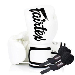 Боксерські рукавиці Fairtex BGV14 White 10 унцій (бинти в комплекті) BGV14_10oz_White фото