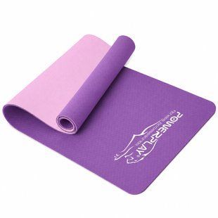Килимок для йоги та фітнесу PowerPlay 4150 TPE Premium Performance Mat Фіолетовий (183x61x0.6 см.) PP_4150_Purple фото