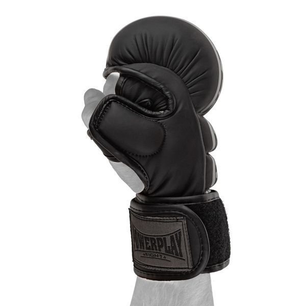Рукавиці для MMA PowerPlay PP_3033 Ultra Matt Чорні M PP_3033_M_Black фото