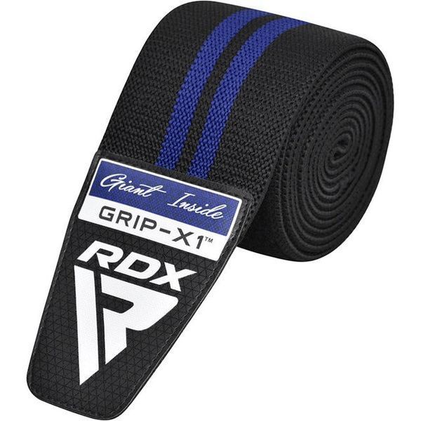 Бинти на коліна RDX GYM KNEE WRAP R11 BLACK/BLUE WAH-KR11BU фото