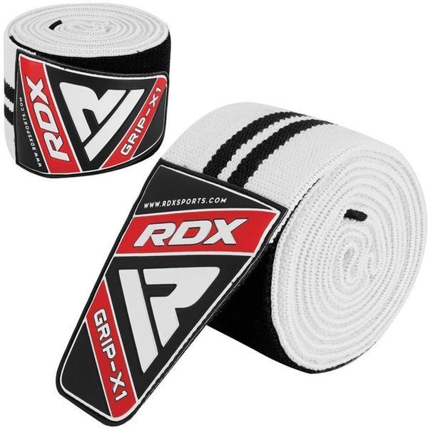 Бинти на коліна RDX K1 GYM Knee Wraps White/Black Plus WAH-K1W+ фото