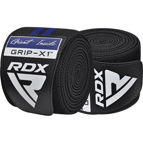Бинти на коліна RDX GYM KNEE WRAP R11 BLACK/BLUE WAH-KR11BU фото