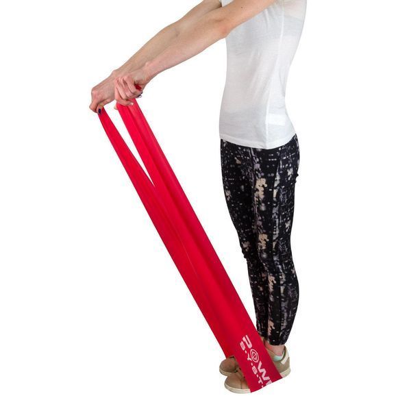 Стрічка-еспандер для спорту та реабілітації Power System PS-4122 Flat Stretch Band Level 2 Red (15-25кг.) PS_4122_Red фото