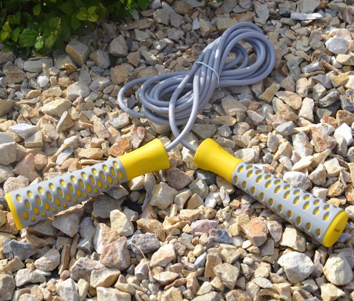 Скакалка PowerPlay 4206 Jump Rope PRO+ Сіро-жовта (2,75m.) PP_4206_Grey/Yellow фото