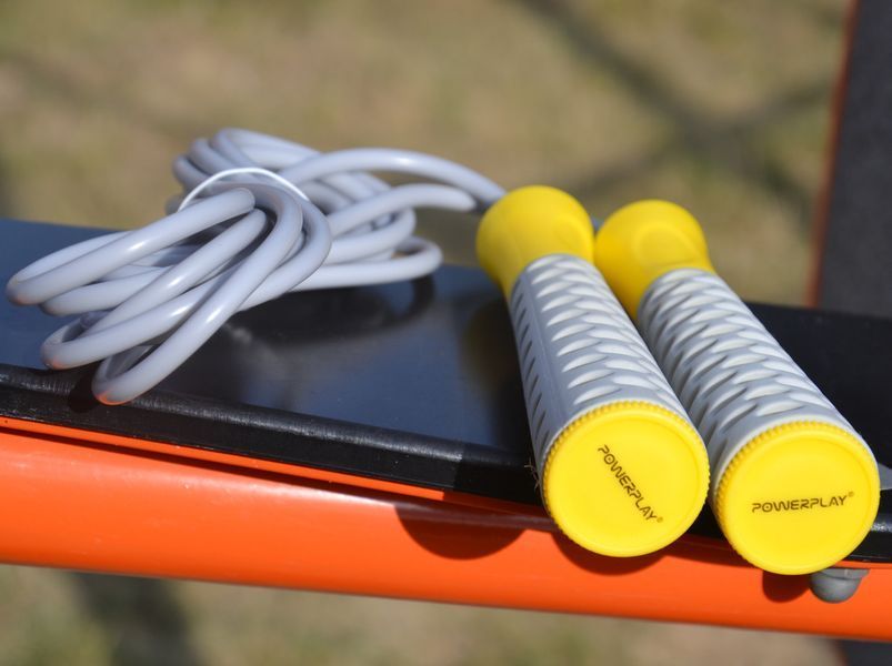 Скакалка PowerPlay 4206 Jump Rope PRO+ Сіро-жовта (2,75m.) PP_4206_Grey/Yellow фото