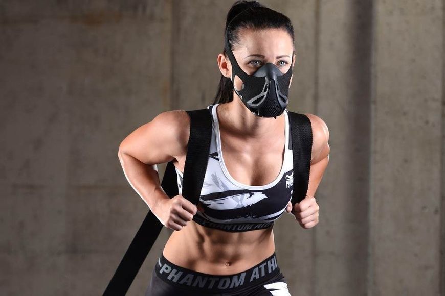 Маска для тренування дихання Phantom Training Mask Black M PHMASK1000-M фото