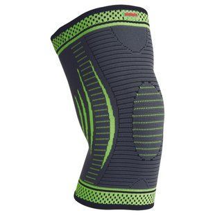 Компресійний наколінник MadMax MFA-284 3D Compressive knee support Dark grey/Neon green (1шт.) L MFA-284_L фото