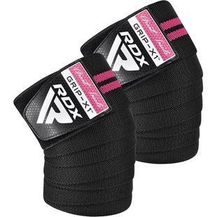 Бинти на коліна RDX GYM KNEE WRAP R11 BLACK/PINK WAH-KR11BP фото