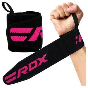 Бинти для зап'ясть (кистьові бинти) RDX W2 Gym Wrist Wraps Pink Pro WAH-W2P фото