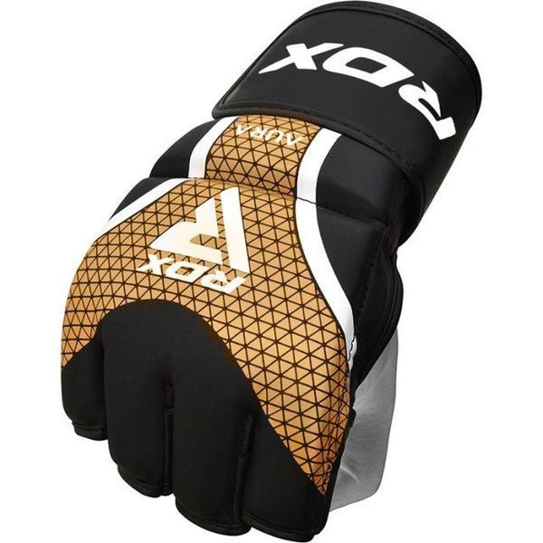 Рукавиці для ММА RDX AURA PLUS T-17 Black Golden L GGR-T17BGL-L+ фото