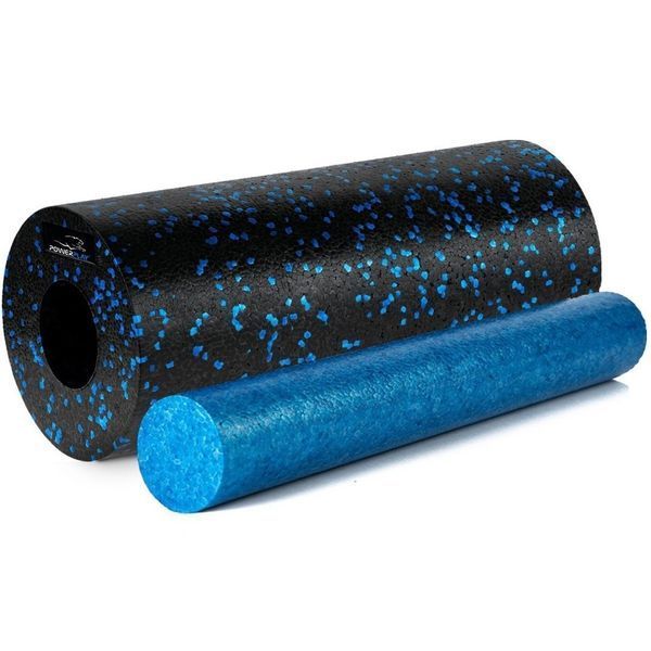 Масажний набір PowerPlay PP_4015 EPP Foam Roller Set 4in1 (2-ва роли + 2-ва м'ячі)&nbsp;Чорно-синій PP_4015_Blue фото