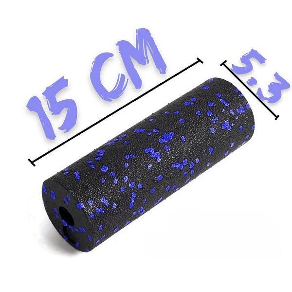Набір для масажу та йоги PowerPlay PP_4093 EPP (3 м'ячики + валик масажер 15*5,3см.) Blue + резинка 7,5кг. PP_4093_Blue фото