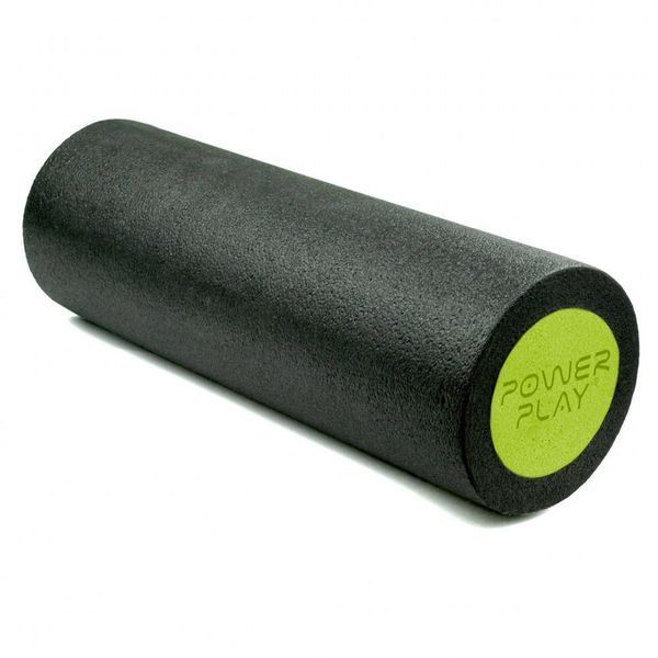 Масажний ролик (роллер) гладкий PowerPlay 4021 Fitness Roller Чорно-зелений (45x15см.) PP_4021_BL/Green_(45*15) фото