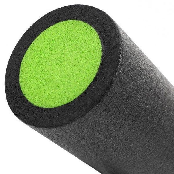 Масажний ролик (роллер) гладкий PowerPlay 4021 Fitness Roller Чорно-зелений (45x15см.) PP_4021_BL/Green_(45*15) фото