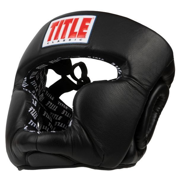 Боксерський шолом TITLE Classic Full Coverage Training Headgear 2.0 Black XL (капа в комплекті) CPHGF2 X BK фото