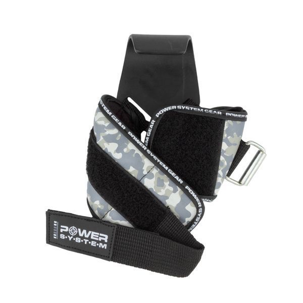 Гаки для тяги на зап'ястя Power System PS-3370 Hooks Camo Black/Grey L PS_3370_Black/Grey L фото