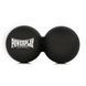 Масажний силіконовий подвійний м'яч PowerPlay PP-4355 Silicone Lacrosse Peanut Ball (6.3*12.6см.) Чорний PP-4355_Black фото 1