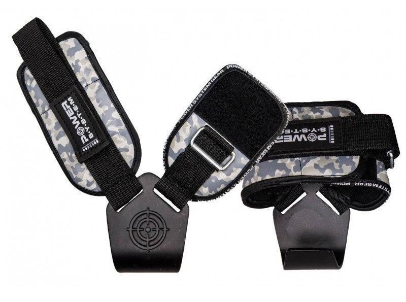 Гаки для тяги на зап'ястя Power System PS-3370 Hooks Camo Black/Grey L PS_3370_Black/Grey L фото
