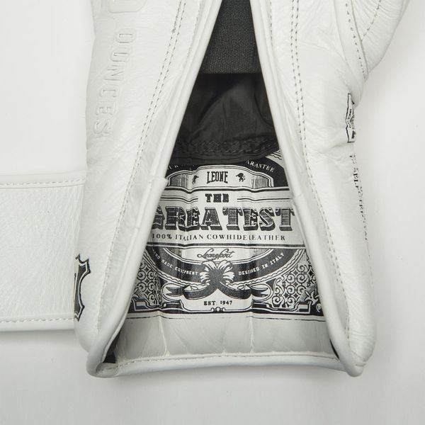 Боксерські рукавиці Leone GN111 THE GREATEST White 10 унцій (бинти 4 м. в комплекті) GN111_White_10oz фото