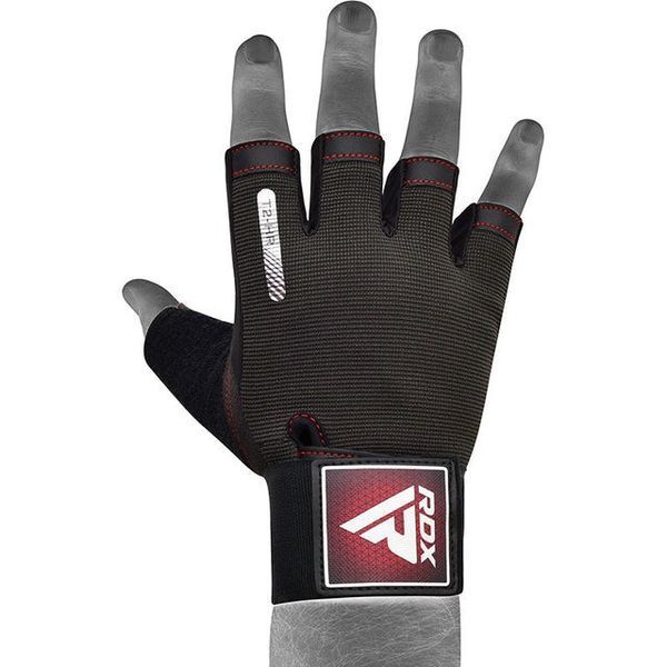 Рукавички для фітнесу RDX T2 Half Red L WGA-T2HR-L фото