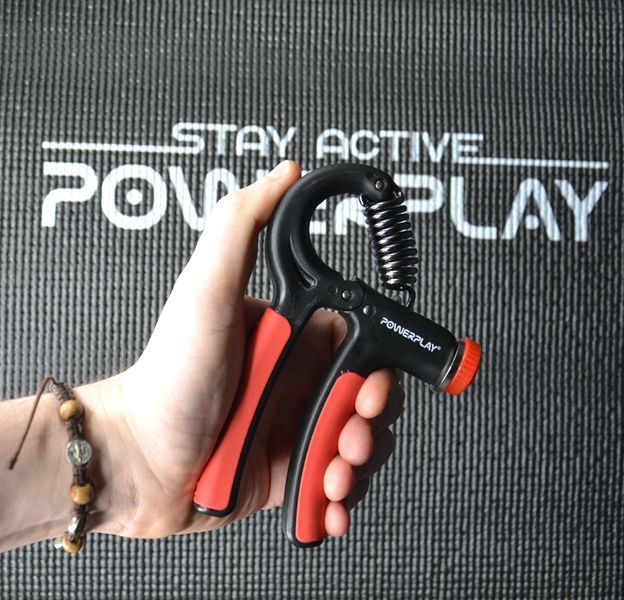 Еспандер кистьовий PowerPlay PP-4323 з регульованим навантаженням 10-40 кг. Strength Grip Чорно-червоний PP_4323_Bl/Red фото