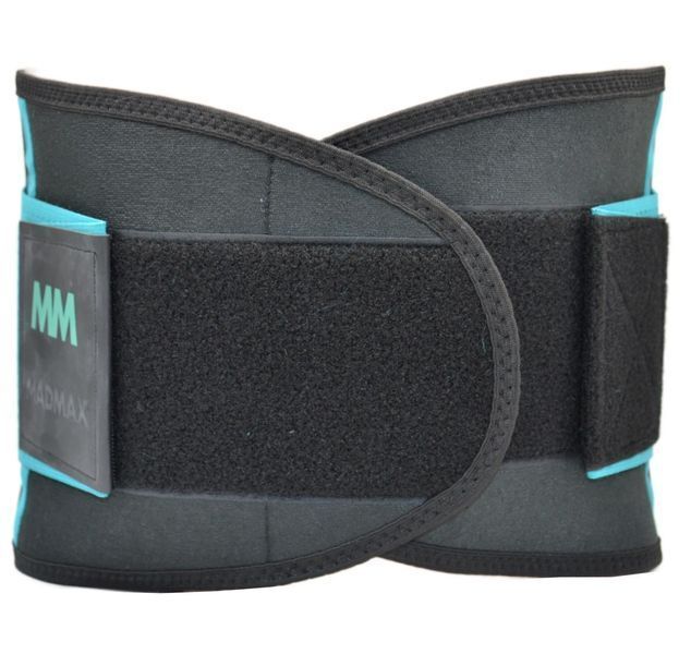 Пояс компресійний MadMax MFA-277 Slimming belt Black/turquoise L MFA-277-TRQ_L фото