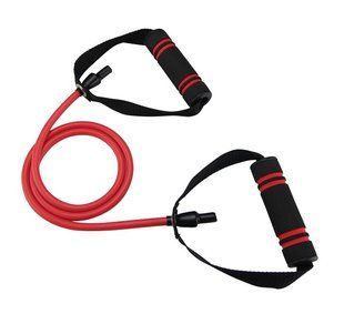 Трубчастий еспандер для фітнесу з ручками U-POWEX Latex resistance tube 30LB Red (13.5кг.) UP_1001_30LB_Red фото