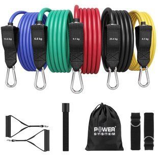 Набір трубчастих еспандерів Power System PS-4099 Total Expander Set 5шт. (до 55 кг.) 4099MX-0 фото