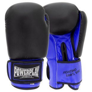 Боксерські рукавиці PowerPlay 3004 Classic Чорно-Сині 10 унцій PP_3004_10oz_Bl/Navy фото