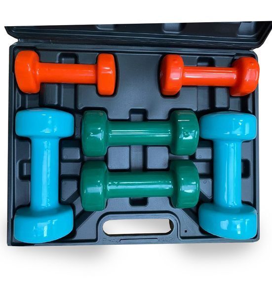 Набір гантелей в кейсі 12 кг. PowerPlay 4118 Fitness Dumbells (2шт.*1кг. 2шт.*2кг. 2шт.*3кг.) PP_4118_12kg фото